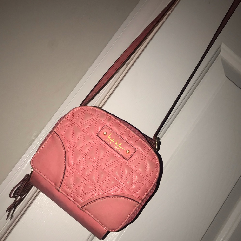 Pink Nicole Miller Crossbody Purse